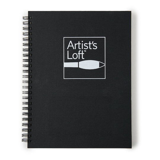 6 Pack: Black Hard Cover Drawing Pad by Artist's Loft™, 5.5" x 8.5"